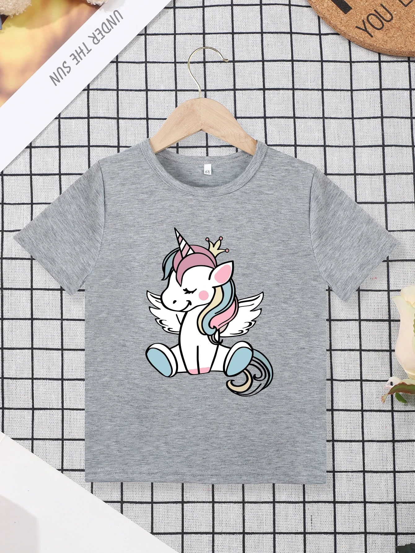 Unicorn Print Girls Creative T-shirt