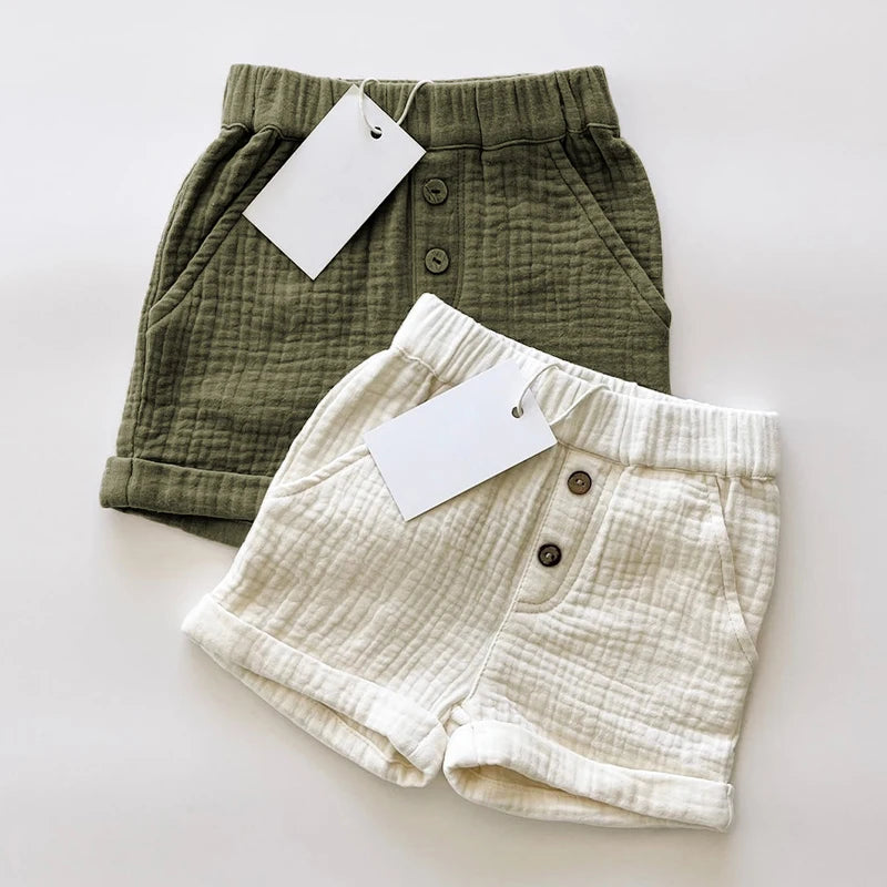 100%Cotton T-Shirts Pocket Shorts 2pcs