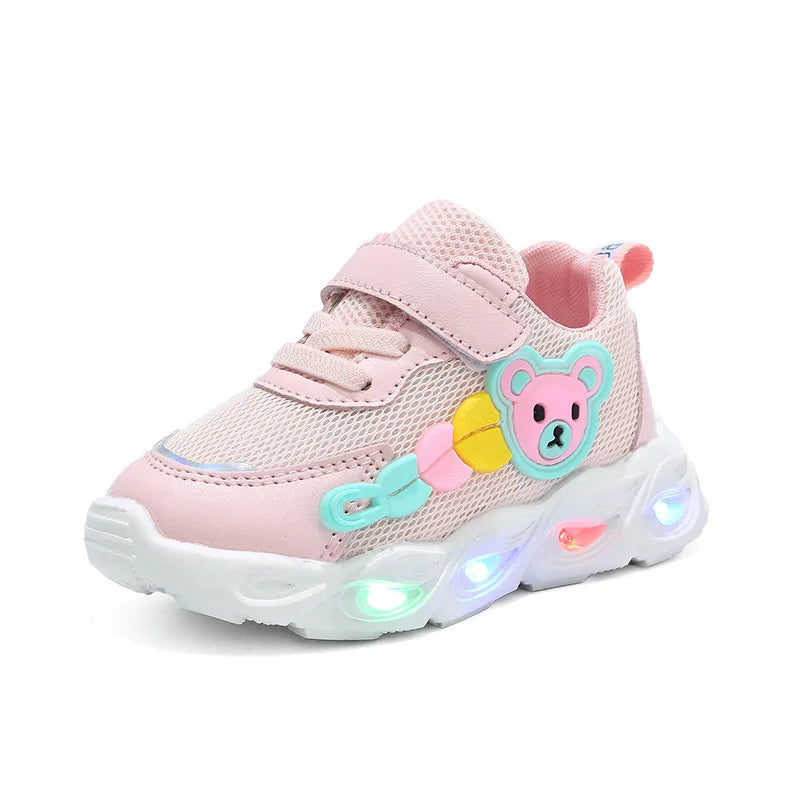 LED Kid Sneakers Mesh Shoes