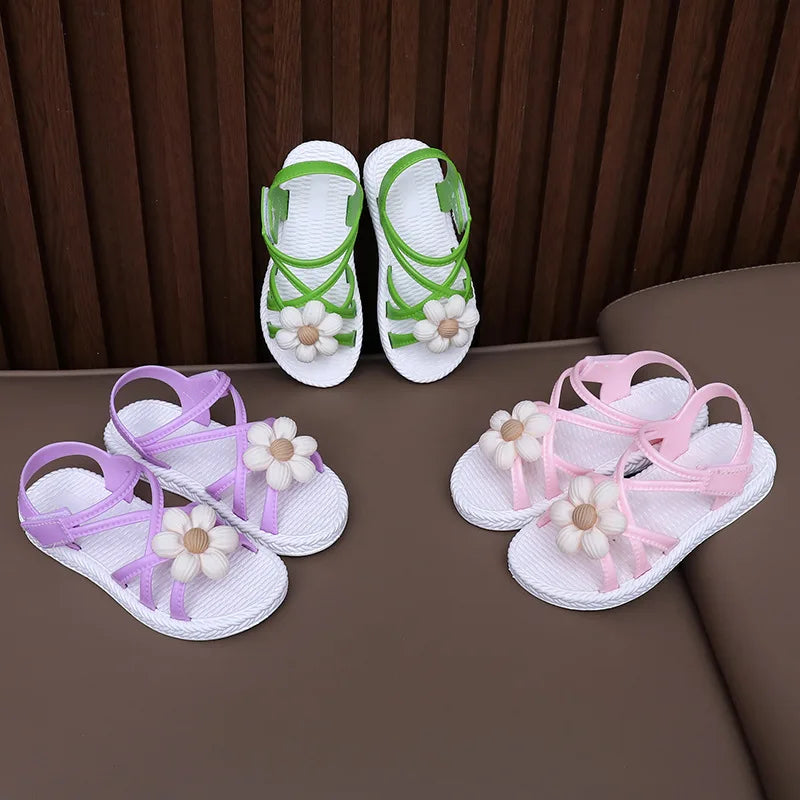 Girl's Sandals sweet Flowers anti slip