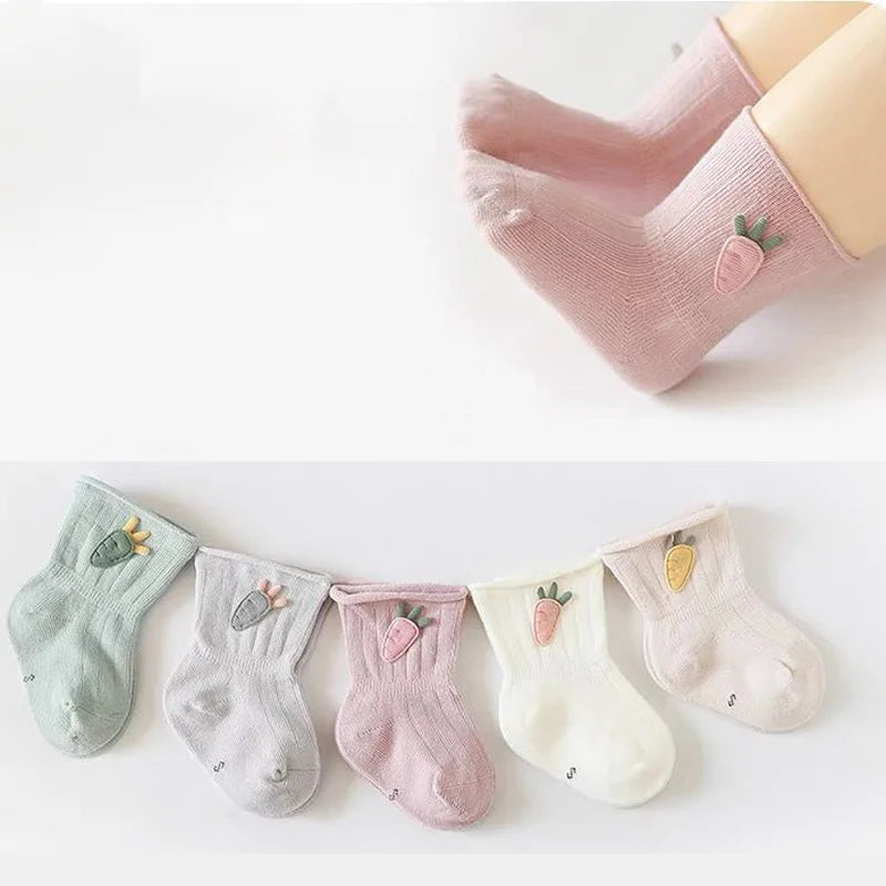 3Pair/Baby Cotton Carrot socks