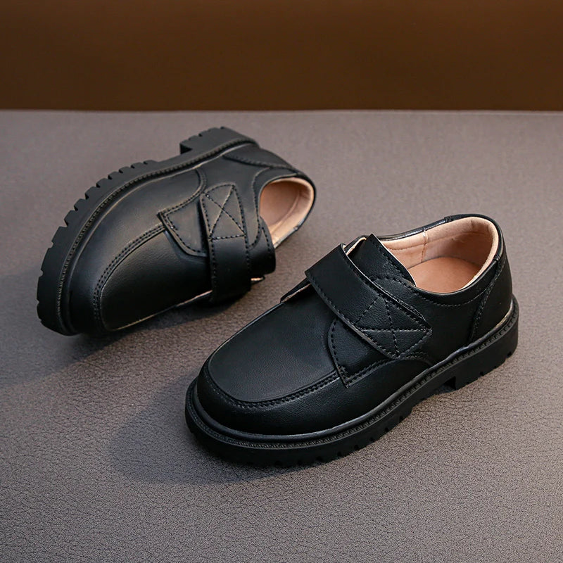 Boys Black Leather Shoes