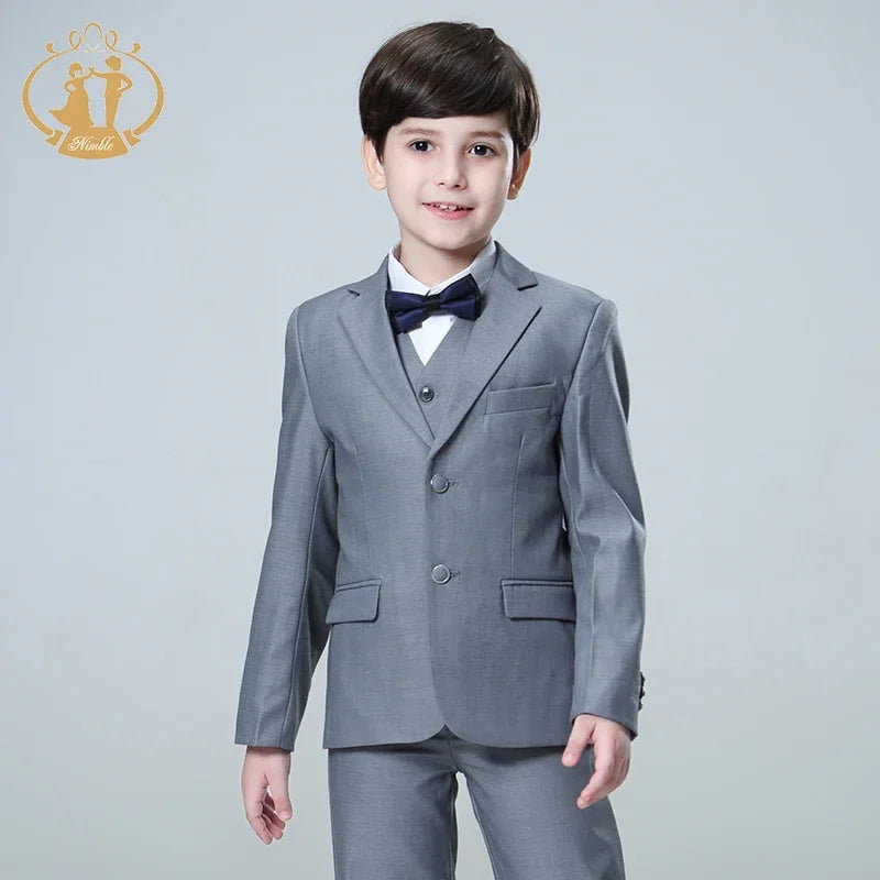 3pc Formal Boy Suit Blazer Vest Pants