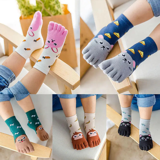 1pair Animal Five Fingers Sock