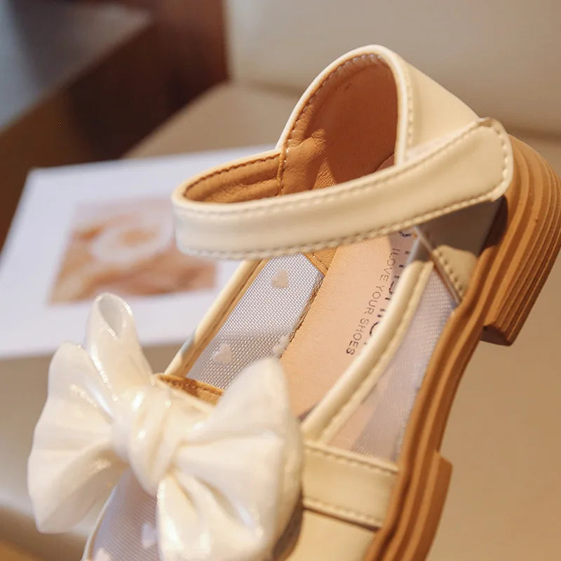 Girl Soft Bottom Bow Round Toe Shoes