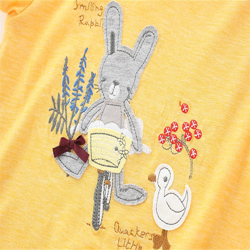 Ice Cream Embroidery Cotton Tshirts