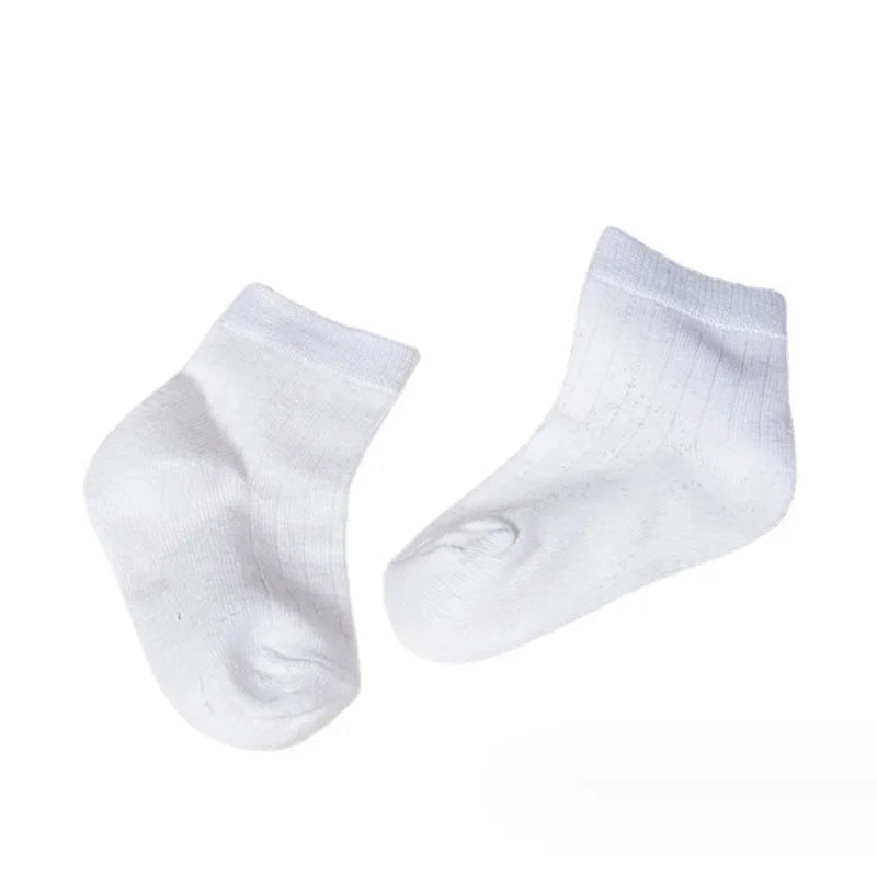 5Pair White Baby Socks