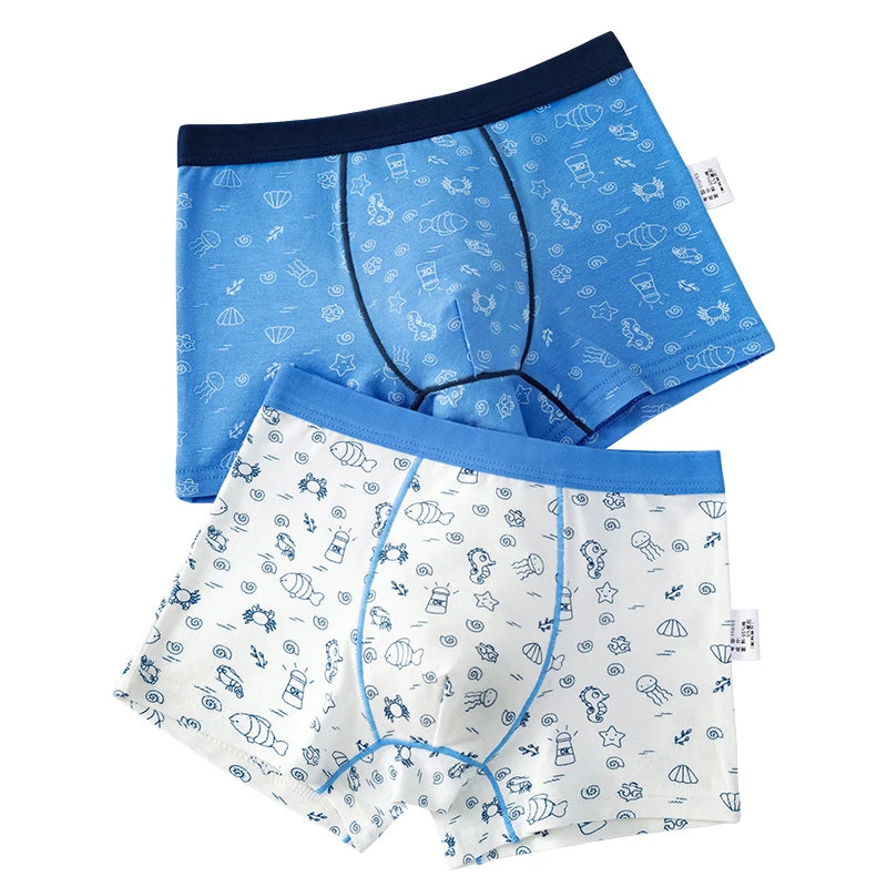 2Pcs Kids Cotton Shorts Boxer