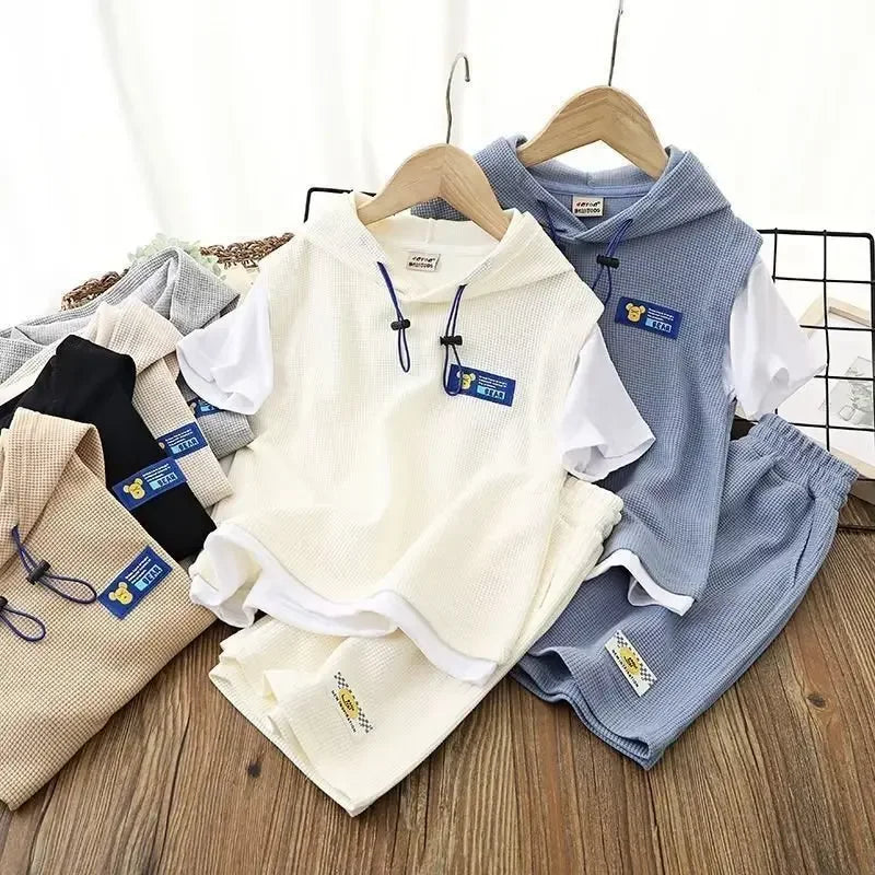 Boy Set Hoodies T-shirts and shorts