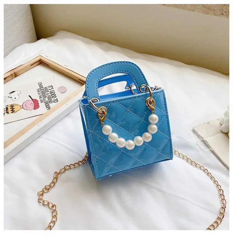 Girls Elegant Pearl Handbag