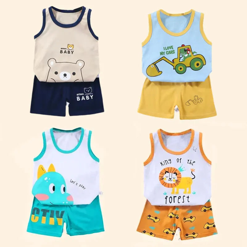 Children Clothing Vest Sets Summer