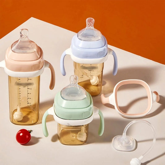 Square Shape Handle Feeding Bottle