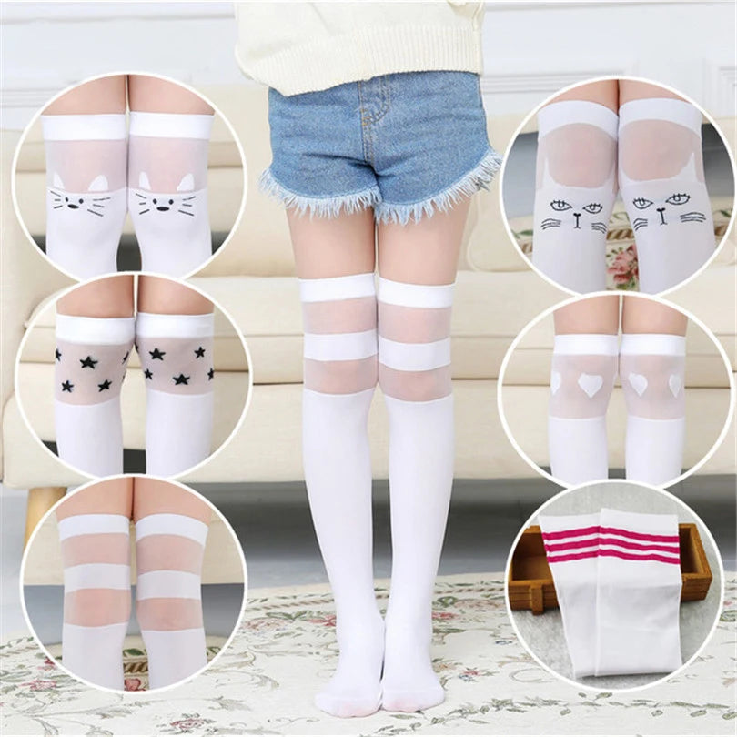 White student knee high long socks