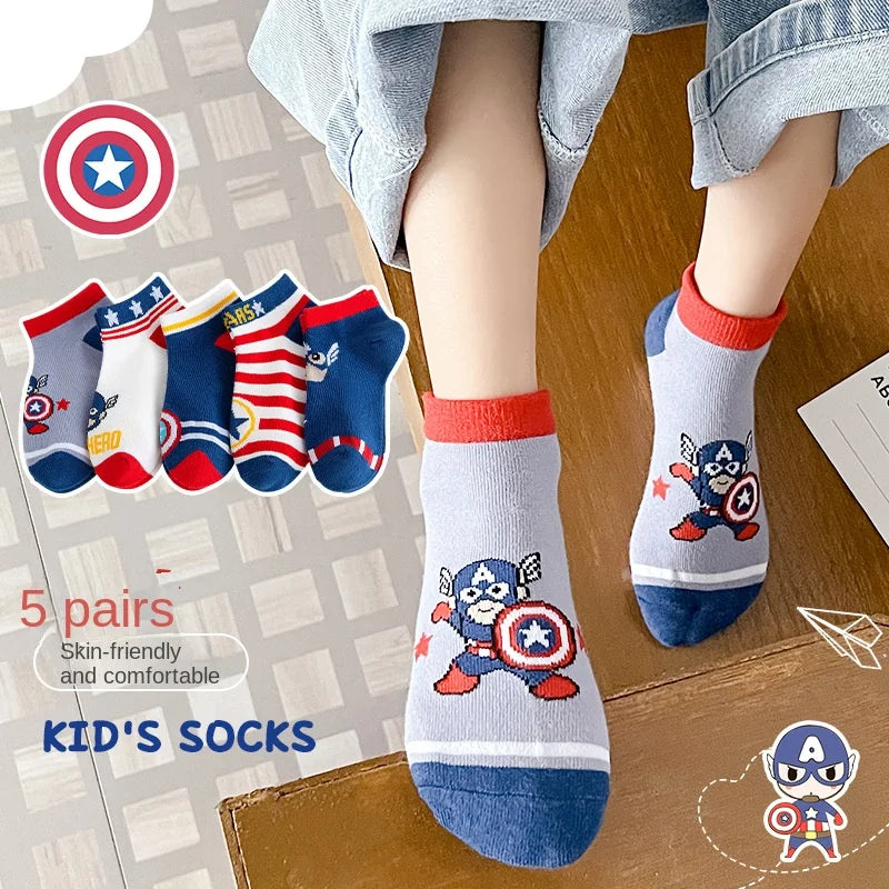 5 Pairs superhero Children Socks