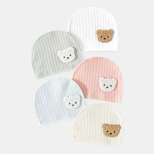 Infant Beanies Caps Cartoon Bear