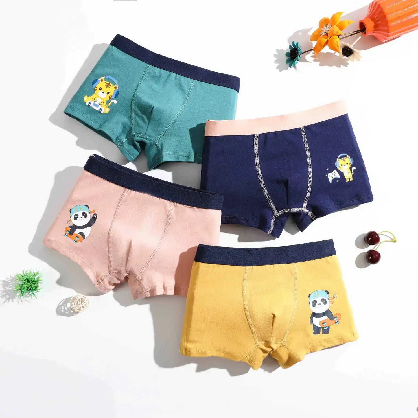 4pc Boys Boxer Cotton Underwear