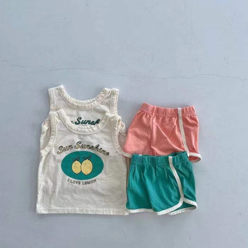 Summer Baby Clothing Set Fruit Print