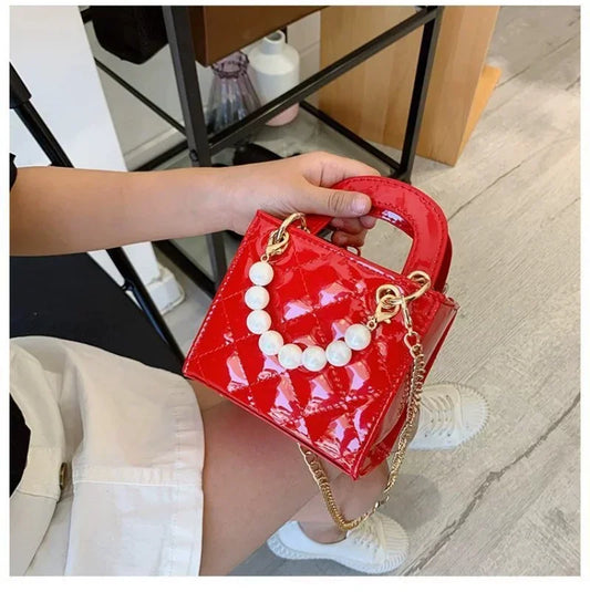 Girls Elegant Pearl Handbag