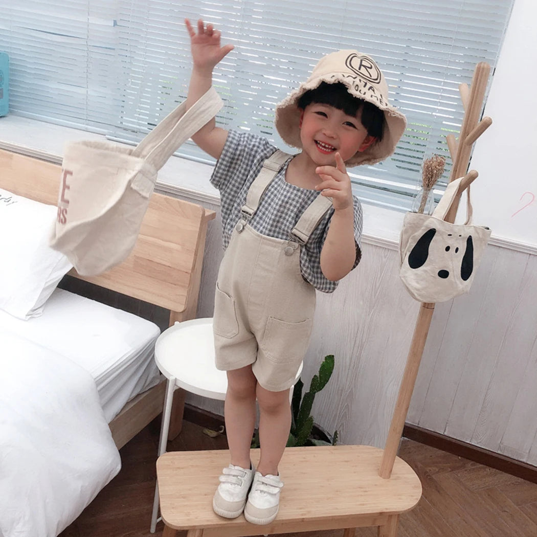 Casual Baby Boy Solid Denim Overalls