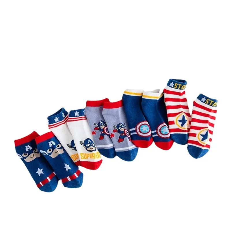 5 Pairs superhero Children Socks