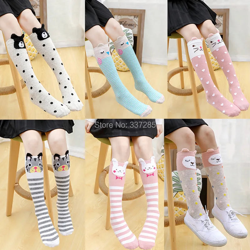 Knee High cotton cute Animal socks