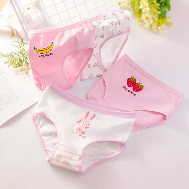 4pc Girl Underwear Cotton