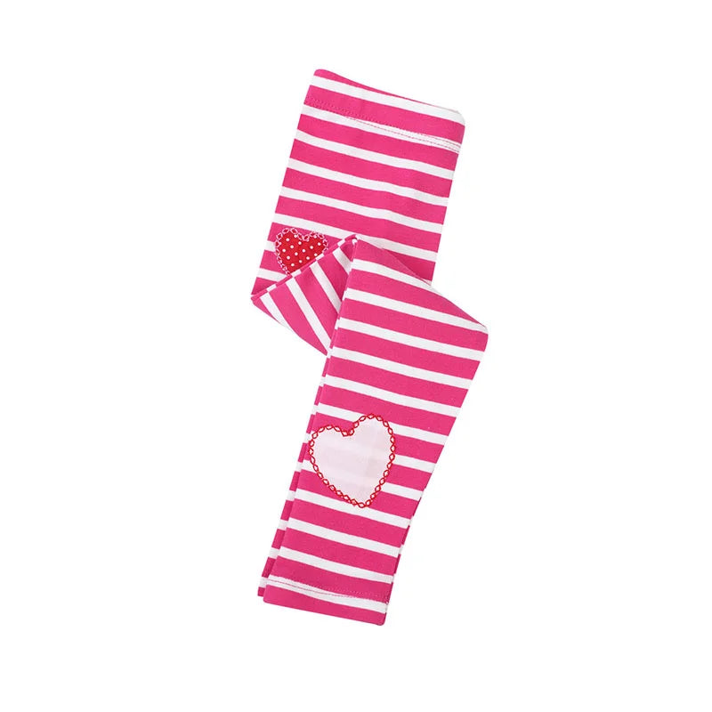 Striped Hearts Girls Leggings