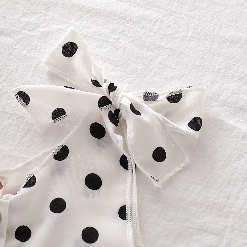 Girls Overalls Polka Dot Jumpsuit