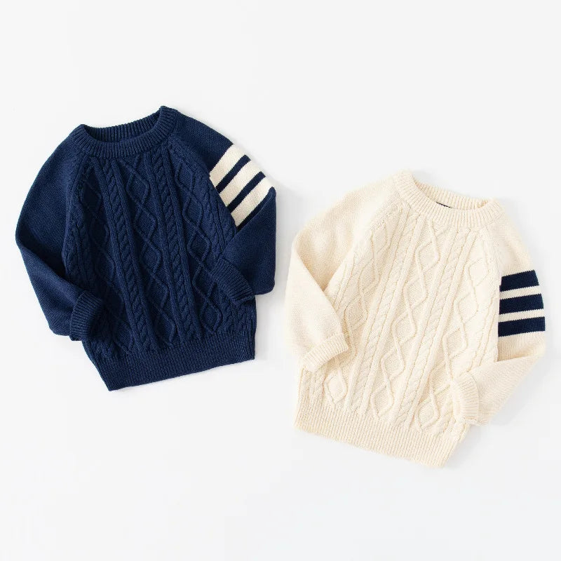 Children Sweater striped sleeve