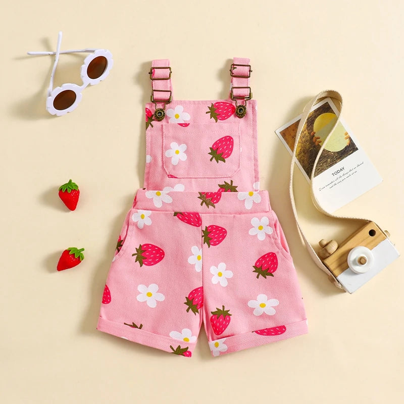 Suspender Shorts Jumpsuit Pockets