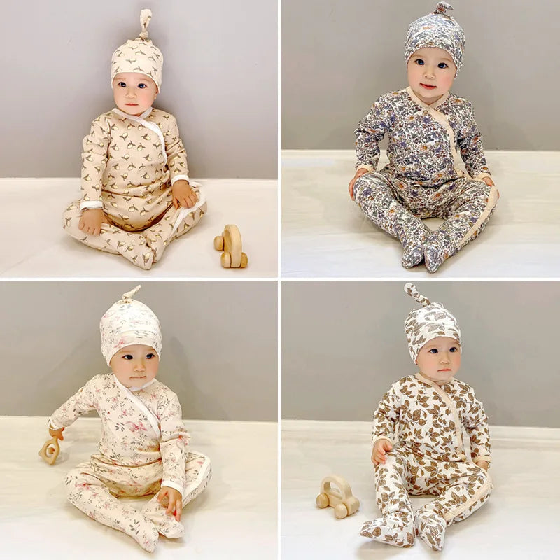 0-24M Long Sleeve Cotton Jumpsuit