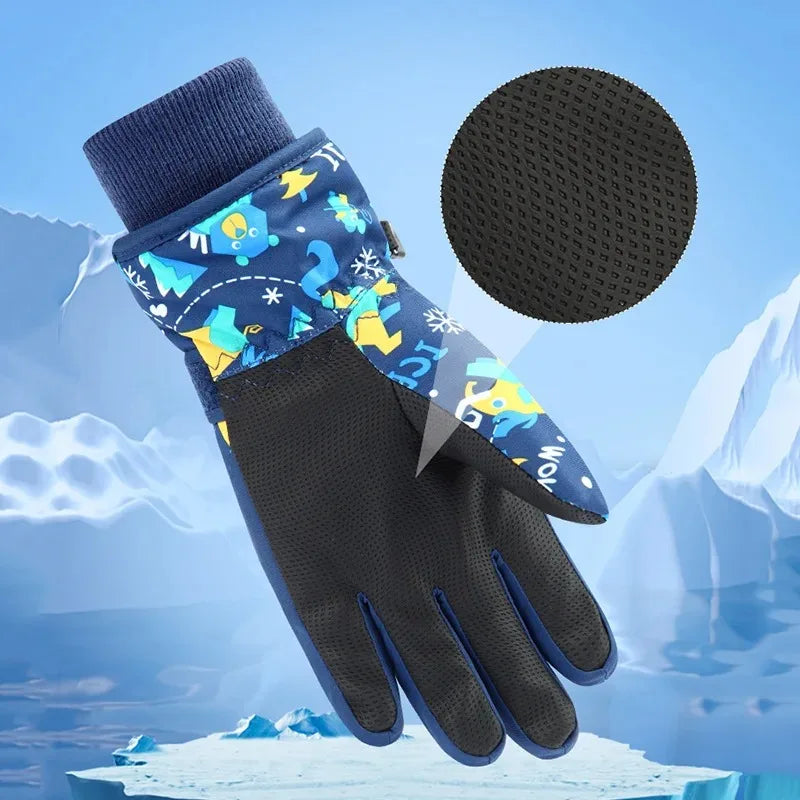 Fleece Lining Ski Waterproof gloves