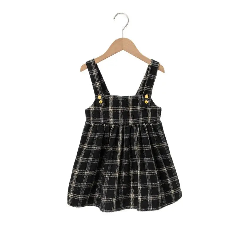 Checkered Strap Dress Two Piece