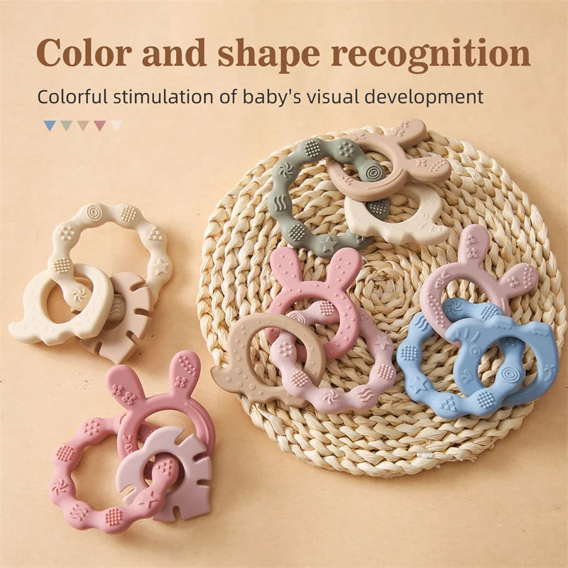 1Pcs Baby Teether Ring BPA Free