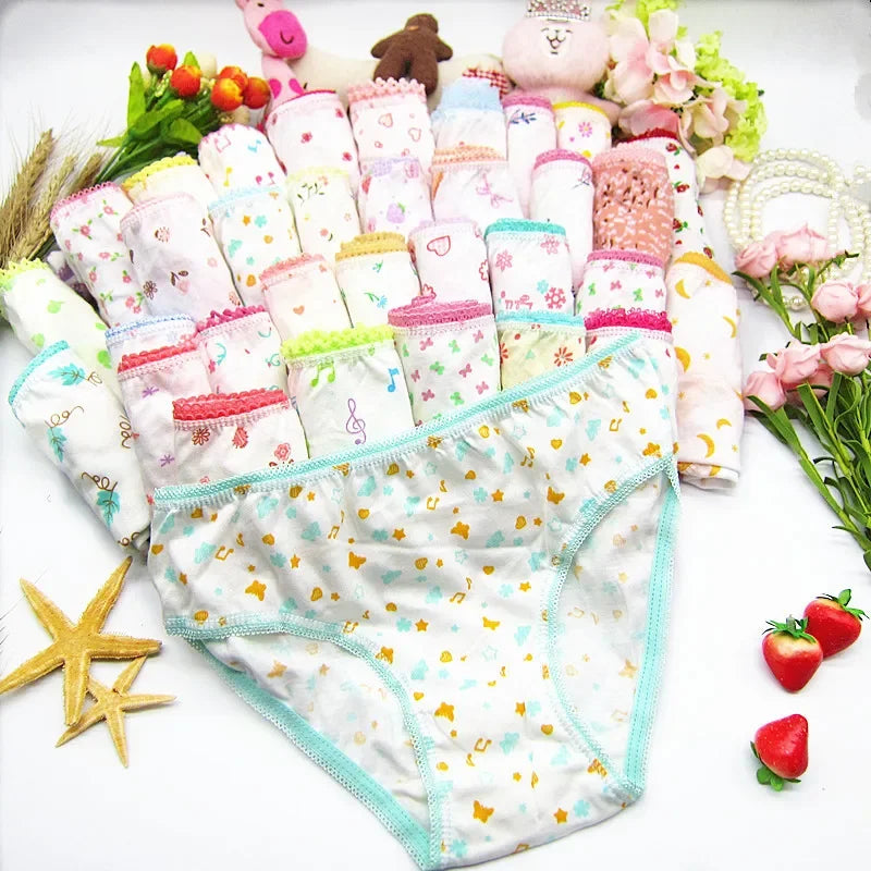 12Pcs/ girls Cotton Underwear