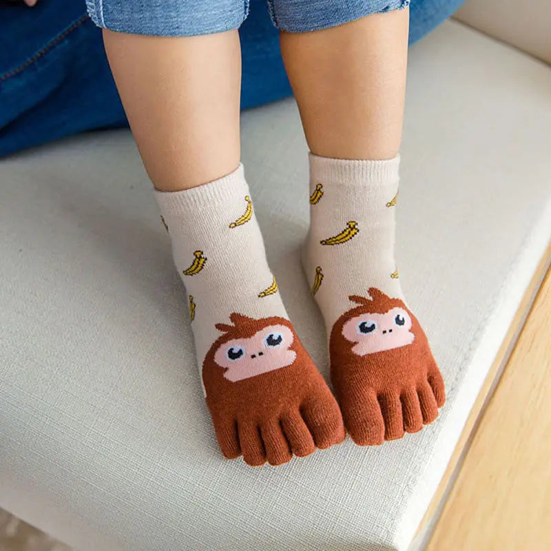 1pair Animal Five Fingers Sock