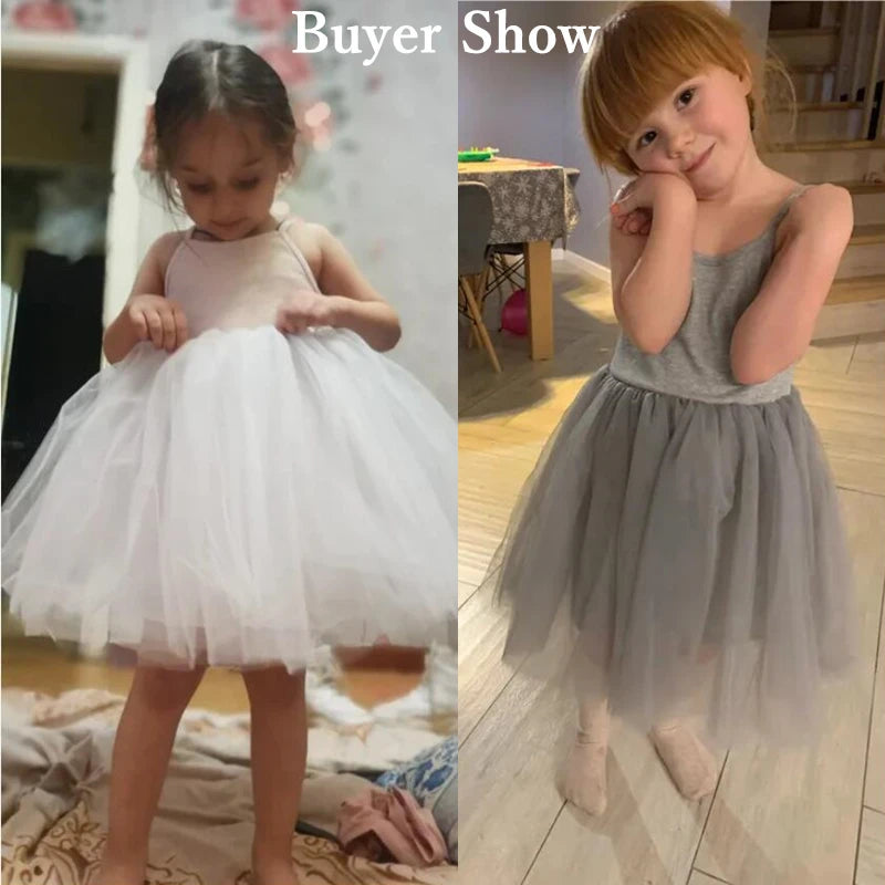 Girls Summer Sleeveless Tutu Dress