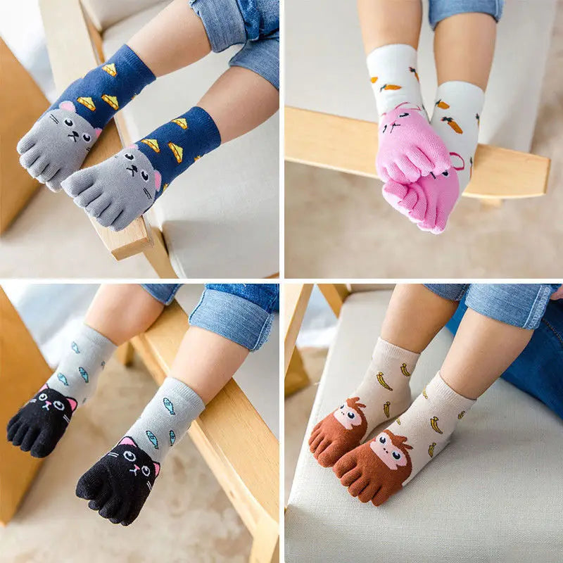 1pair Animal Five Fingers Sock