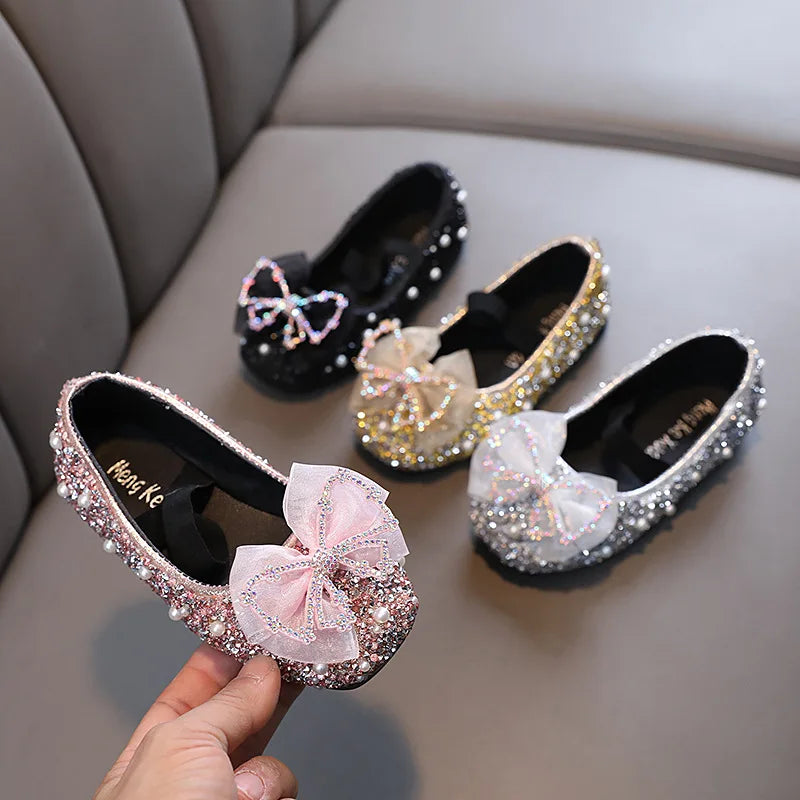 Children's Lace Bow Princess Shoes