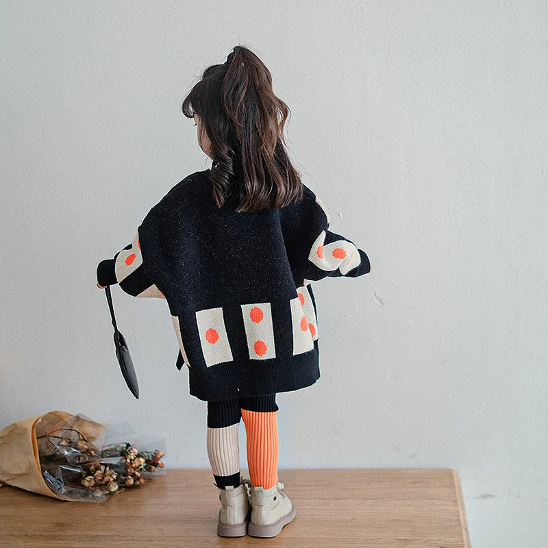 knit sweater pants girls two-piece set