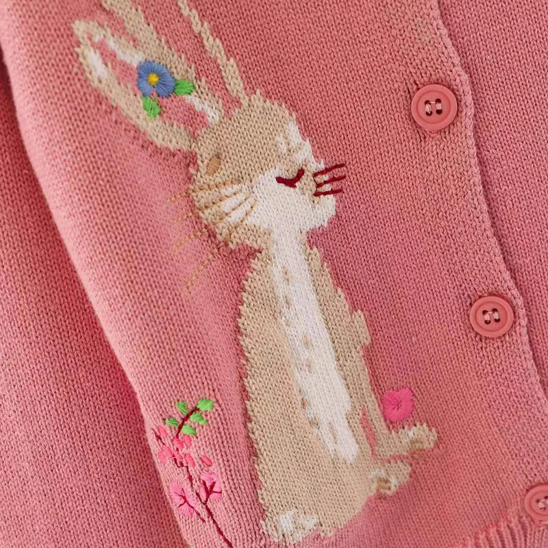 Girls Lovely Pink Rabbit Sweatshirt