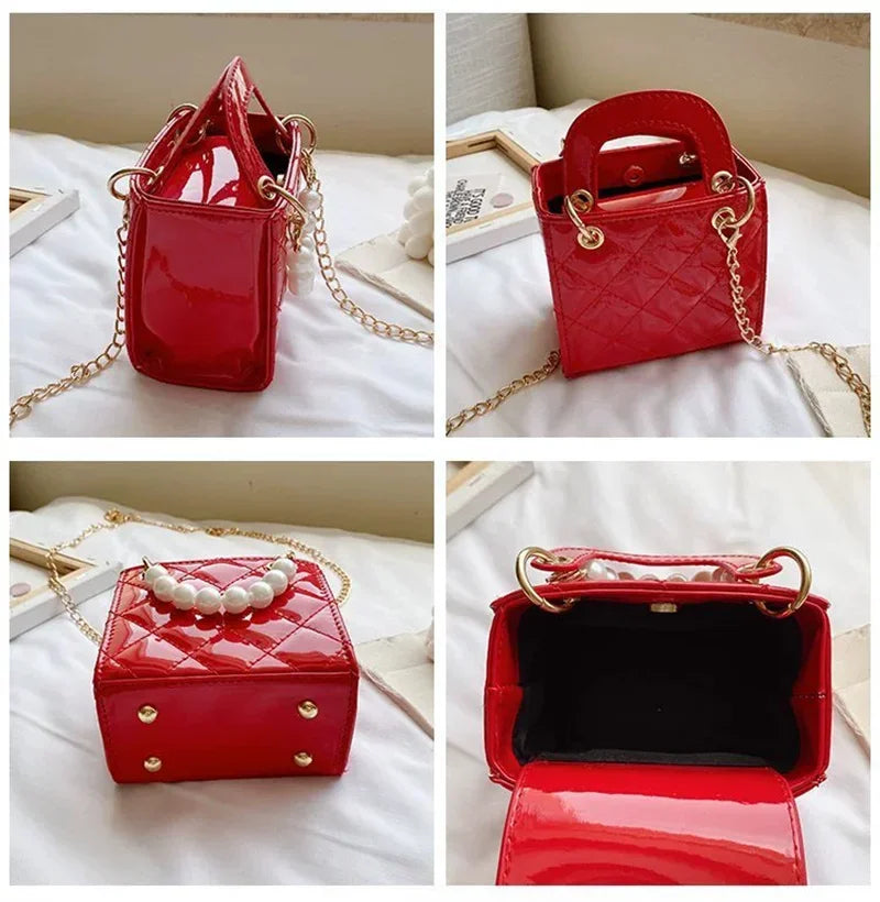 Girls Elegant Pearl Handbag