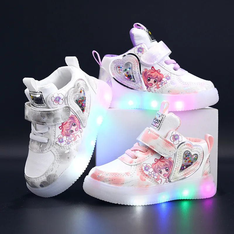 LED Lights Kid Sneakers Soft Sole