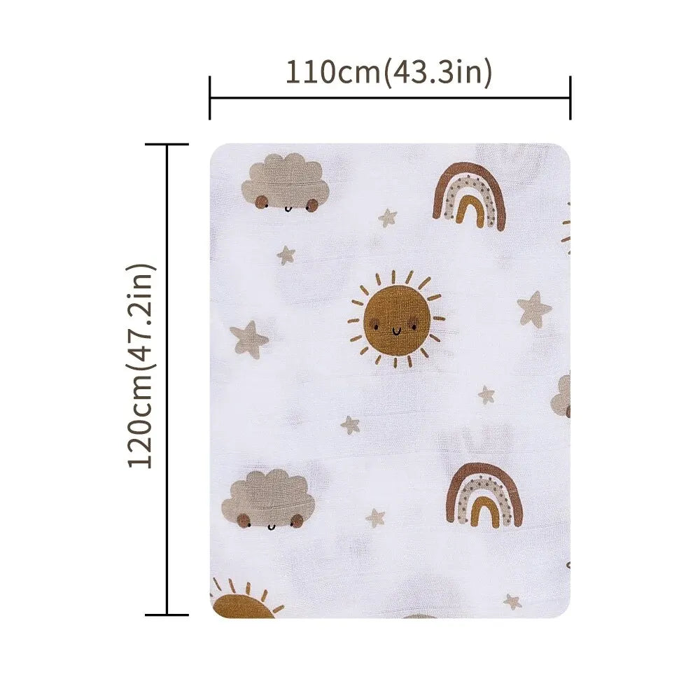 Bamboo Cotton Muslin Swaddle