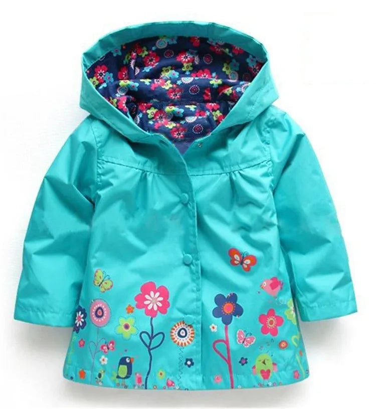 Girls Fashion Waterproof Wind coat