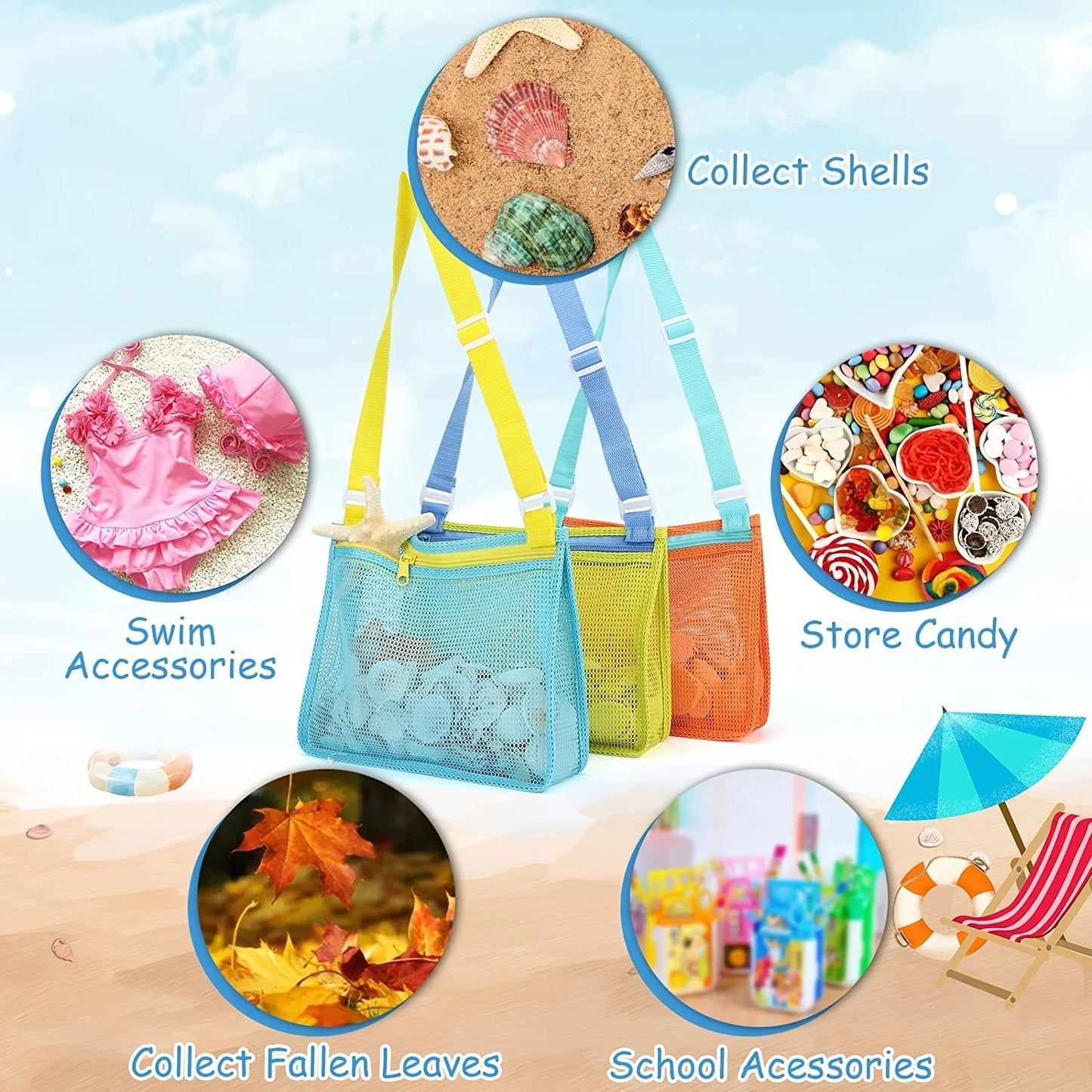 Portable Beach Foldable Storage Bag