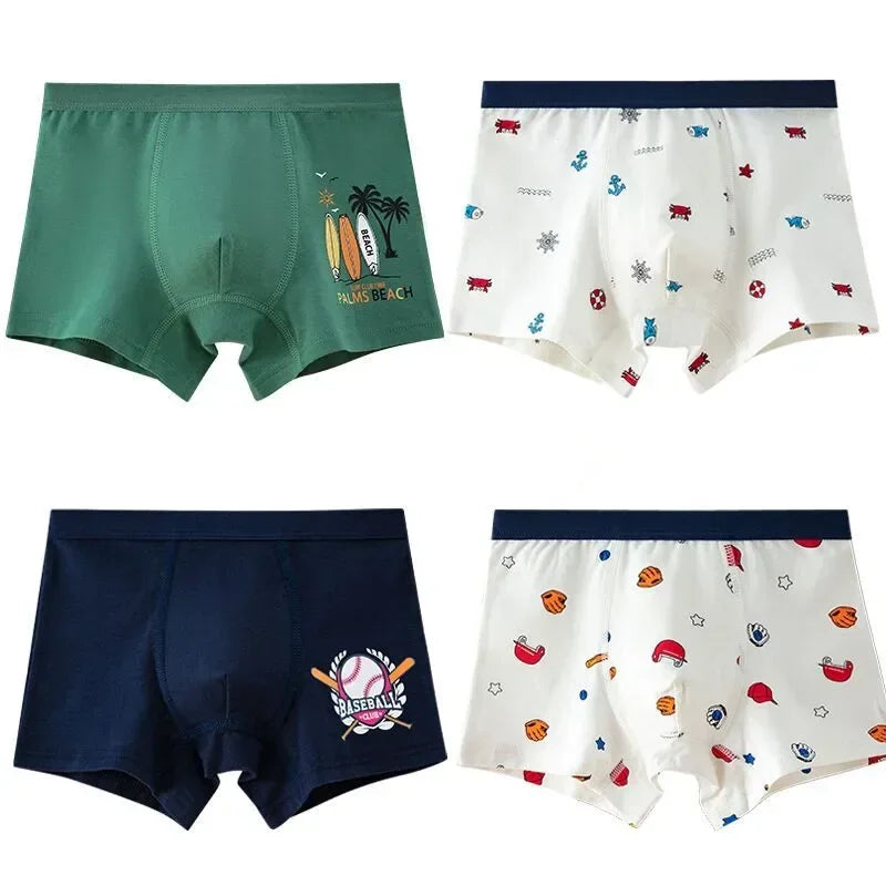 4Pcs Boys Boxer Underpants