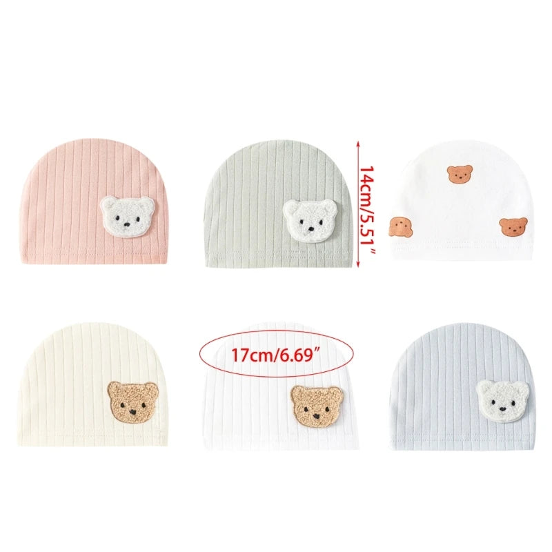 Infant Beanies Caps Cartoon Bear