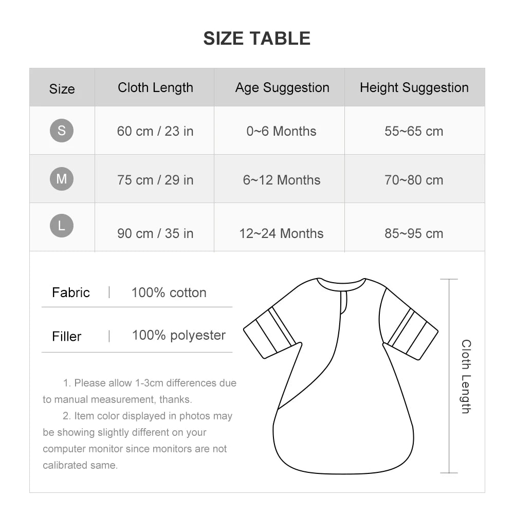 Sleep Sack Removable Sleeves