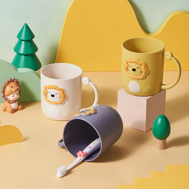 Cute Lion Toothbrush Wash Cups